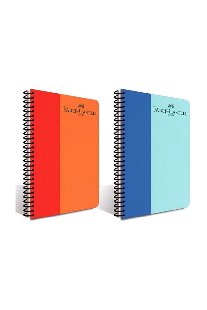 Faber-Castell Bicolor Spiralli Plastik Kapak Defter 140 Yaprak Çizgili 5075000136