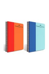 Faber-Castell Bicolor Spiralli Plastik Kapak Defter 140 Yaprak Çizgili 5075000136