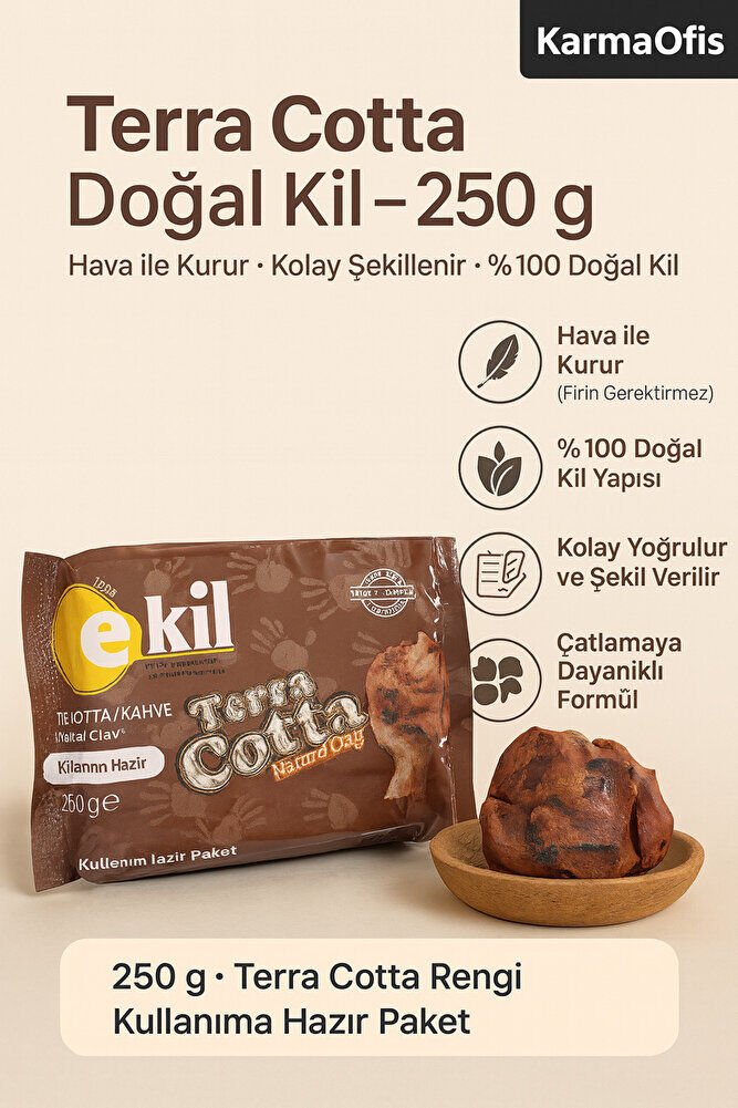 Terra Cotta Doğal Kil Hamuru 250 g – Hava ile Kuruyan Seramik Hamur | El Sanatları, Dekor, Modelleme