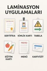 A4 Laminasyon Kağıdı 125 Mic – 50 Adet | Yüksek Şeffaflık