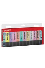 Fosforlu Kalem 12 Li Karışık Renk 6 Pastel/6 Simli