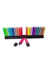 Fosforlu Kalem 24 Lü Süper Kutu 6 Neon 6 Pastel 6 Tropik 6 Simli Hs-505-24 Set 709691