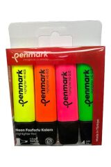 FOSFORLU KALEM 4 LÜ ASETAT KARIŞIK RENK NEON HS-505-4N 709703