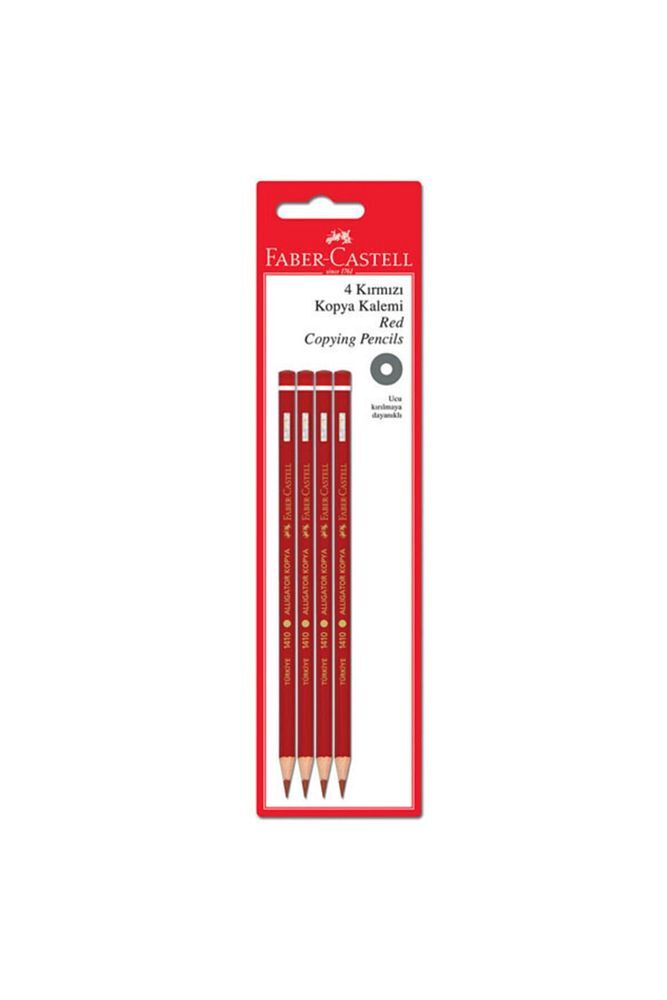 Faber-castell Kopya Kalemi Kırmızı Blisterli 4 Lü 1501410400