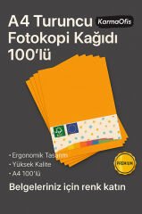 Turuncu Renk A4 Fotokopi Kağıdı 100'lü | Yüksek Kalite