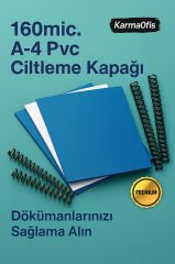 160 Micron A4 Mavi PVC Ciltleme Kapağı – Dayanıklı & Profesyonel Sunum Kapakları