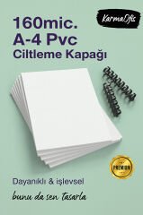 160 Micron A4 Beyaz PVC Ciltleme Kapağı – Dayanıklı & Profesyonel Sunum Kapakları