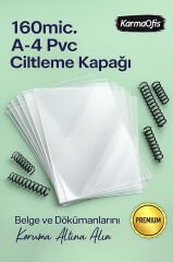 160 Micron A4 Siyah PVC Ciltleme Kapağı – Dayanıklı & Profesyonel Sunum Kapakları