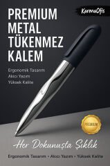 Premium Siyah Metal Tükenmez Kalem – Ergonomik Tasarım, Akıcı Yazım, Şık ve Dayanıklı