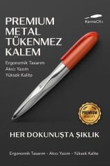 Premium Mercan Metal Tükenmez Kalem – Ergonomik Tasarım, Akıcı Yazım, Şık ve Dayanıklı