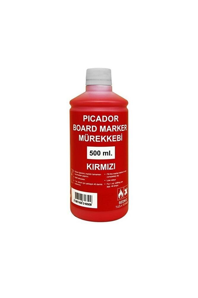 Kırmızı Tahta Kalemi Mürekkebi 500 Cc 1/2 Kb010