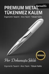 Premium Beyaz Metal Tükenmez Kalem – Ergonomik Tasarım, Akıcı Yazım, Şık ve Dayanıklı