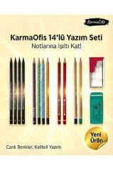 14’lü Yazım Seti (Set 4)– Renkli Kalem Seti, Silgi + Kalemtıraş, Okul & Ofis İçin