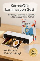 Laminasyon Seti – Laminasyon Makinesi + 125 Micron A4 Laminasyon Filmi (100’lü)
