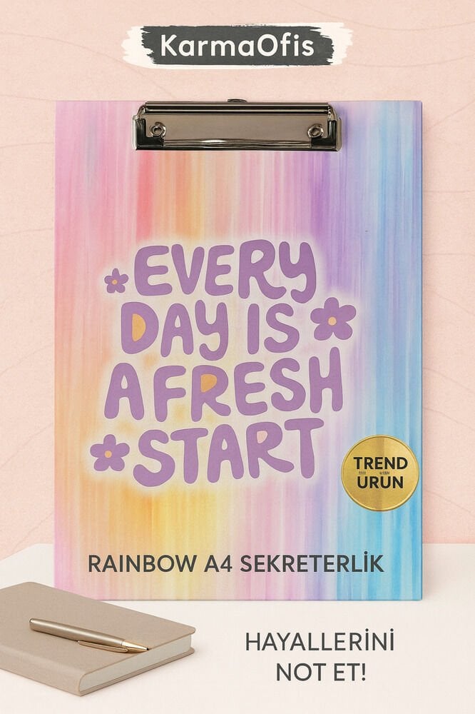 A4 Sekreterlik – Gökkuşağı (Every Day Is A Fresh Start)