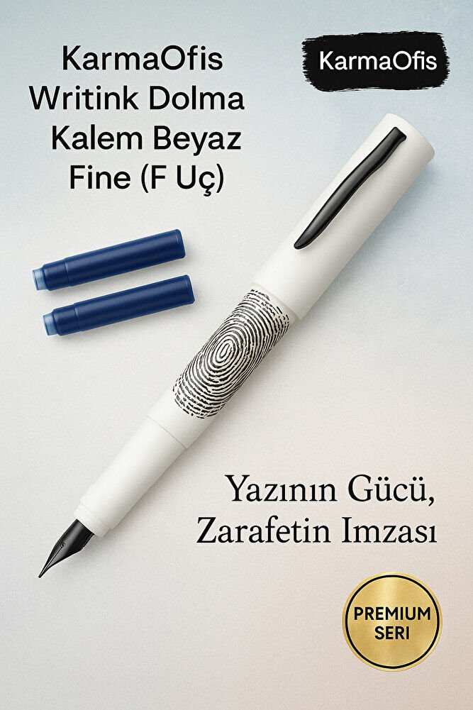 Writink Dolma Kalem Beyaz Fine (F Uç) – Premium Yazı