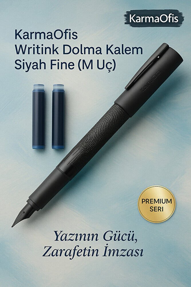 Writink Dolma Kalem Siyah Fine (M Uç) – Premium Yazı Deneyimi