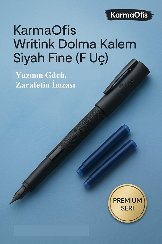 Writink Dolma Kalem Siyah Fine (F Uç) – Premium Yazı Deneyimi