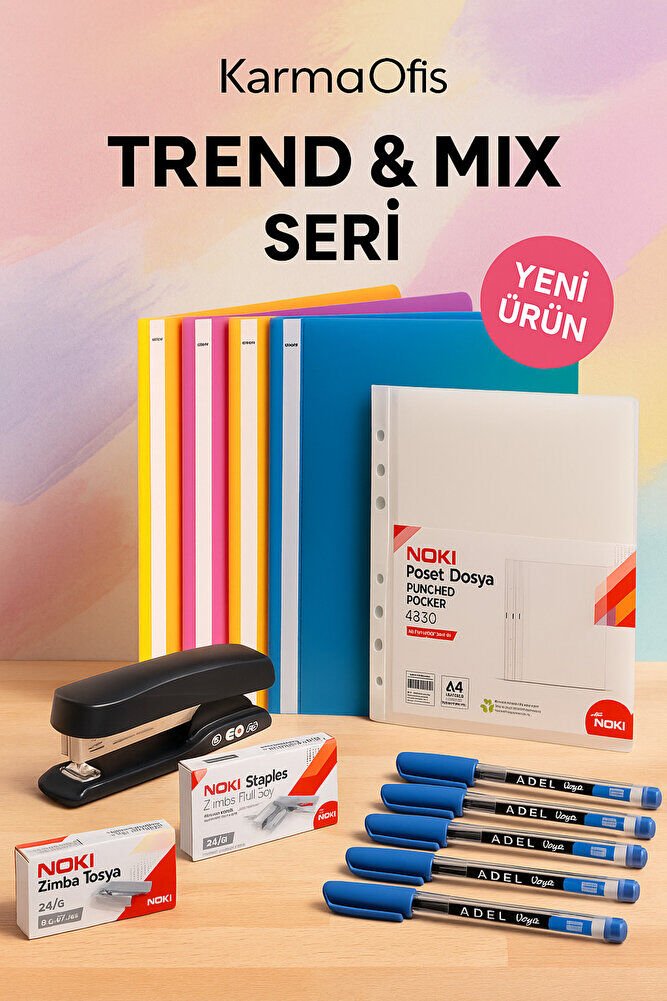 Trend Mix Ofis Seti – Renkli Enerjik Kombinasyonlarla Eğlenceli Masaüstü Seti