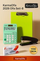 2026 Ofis Set-2 – Mavi Sekreterlik Dosyası, Hesap Makinesi ve Zımba Seti (Yeni Ürün)