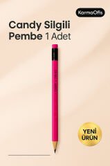 Candy Silgili Kurşun Kalem Pembe - 1 Adet