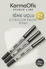 Studio Line İğne Uçlu 0.7 Roller Kalem Siyah - 3 Adet