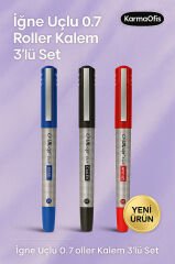 Studio Line İğne Uçlu 0.7 Roller Kalem Kırmızı - 3 Adet