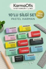 10’lu Silgi Seti – Pastel Harman