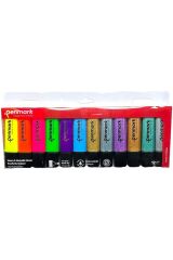 Fosforlu Kalem 12 Li Asetat Karışık Renk 6 Neon 6 Simli