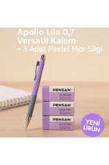 Apollo Beyaz 0.7 Versatil Kalem + 3 Adet Beyaz Silgi