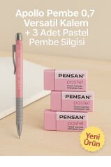 Apollo Beyaz 0.7 Versatil Kalem + 3 Adet Beyaz Silgi