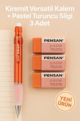 Natural Mavi Versatil Kalem + Pastel Mavi Silgi 3 Adet