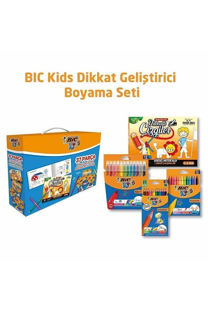 Kids 37 Parça Dikkat Geliştirici Boyama Seti